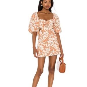 Lovers & Friends Kacey Mini Dress - Caramel Brown Floral